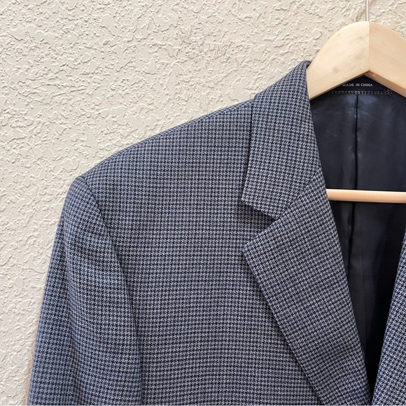 Ralph Lauren Suit Blazer Wool Check Plaid Dillard’s Classic Timeless Blue 40S - Picture 5 of 15